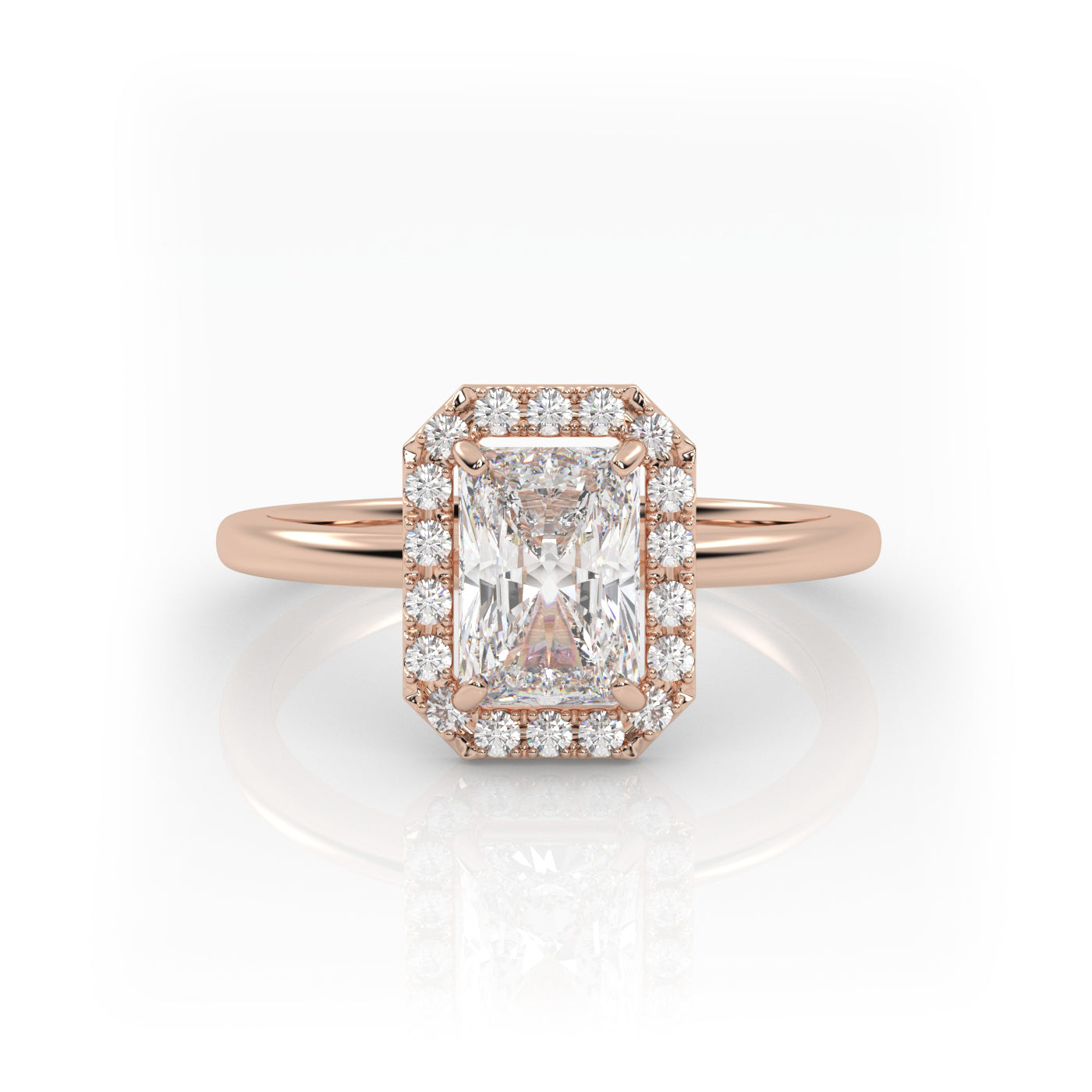 The Radiant Solitaire with Halo