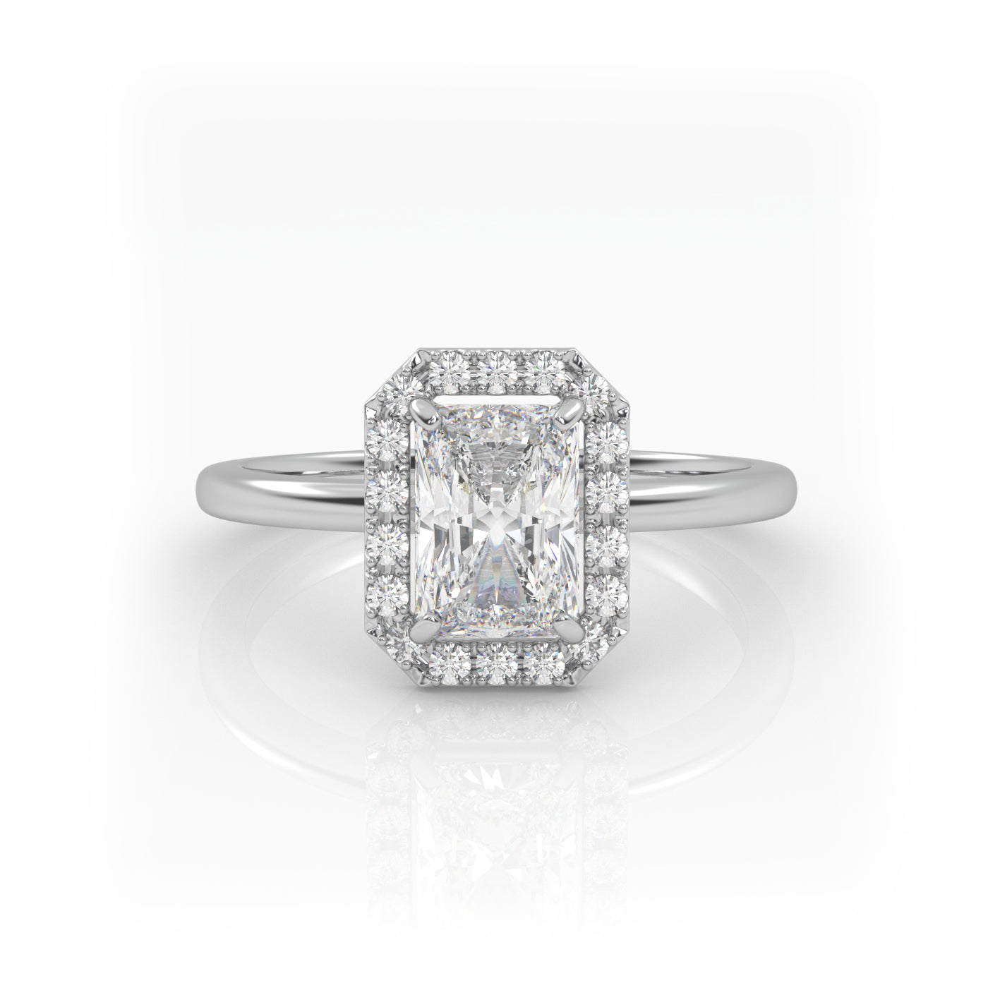 The Radiant Solitaire with Halo