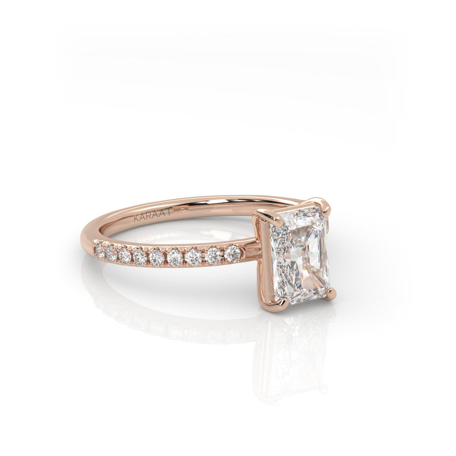 The Radiant Solitaire with Pavé band