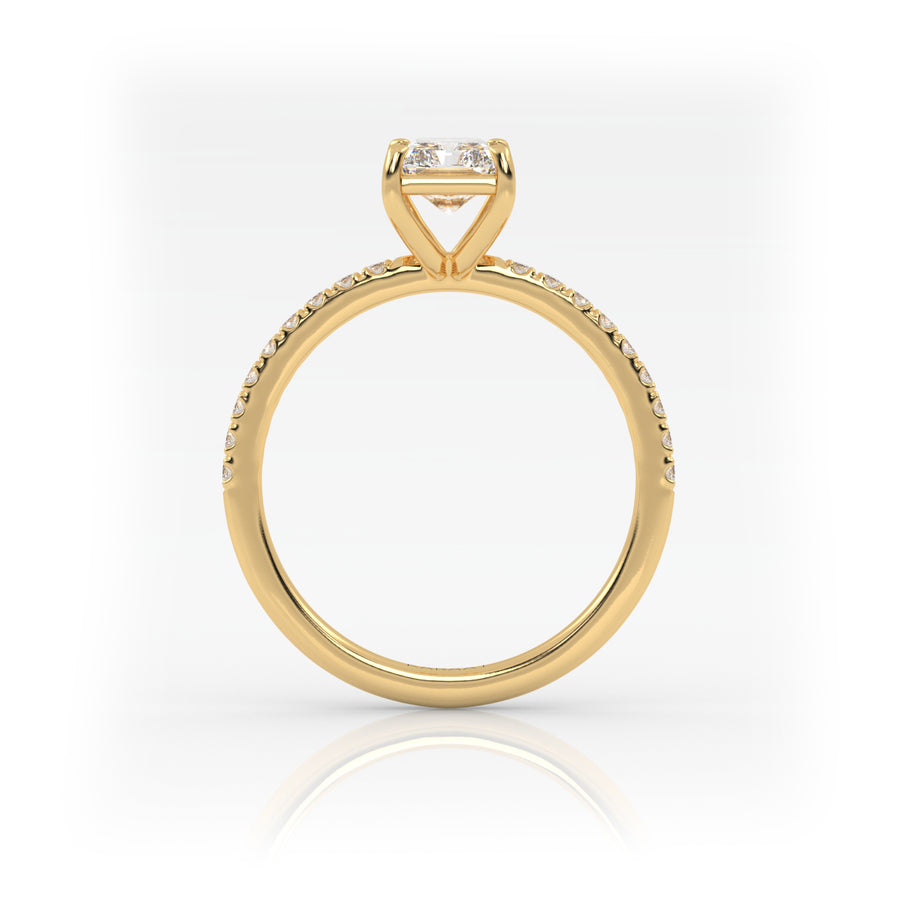 Der ovale Solitär mit Pavé-Band