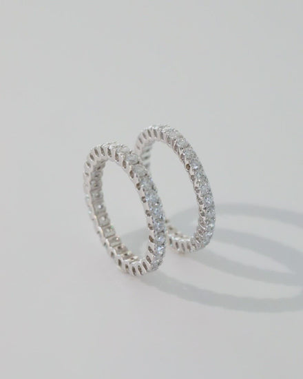 Luxurious Eternity Diamond Rings, made of lab-grown diamonds and 18k solid gold.