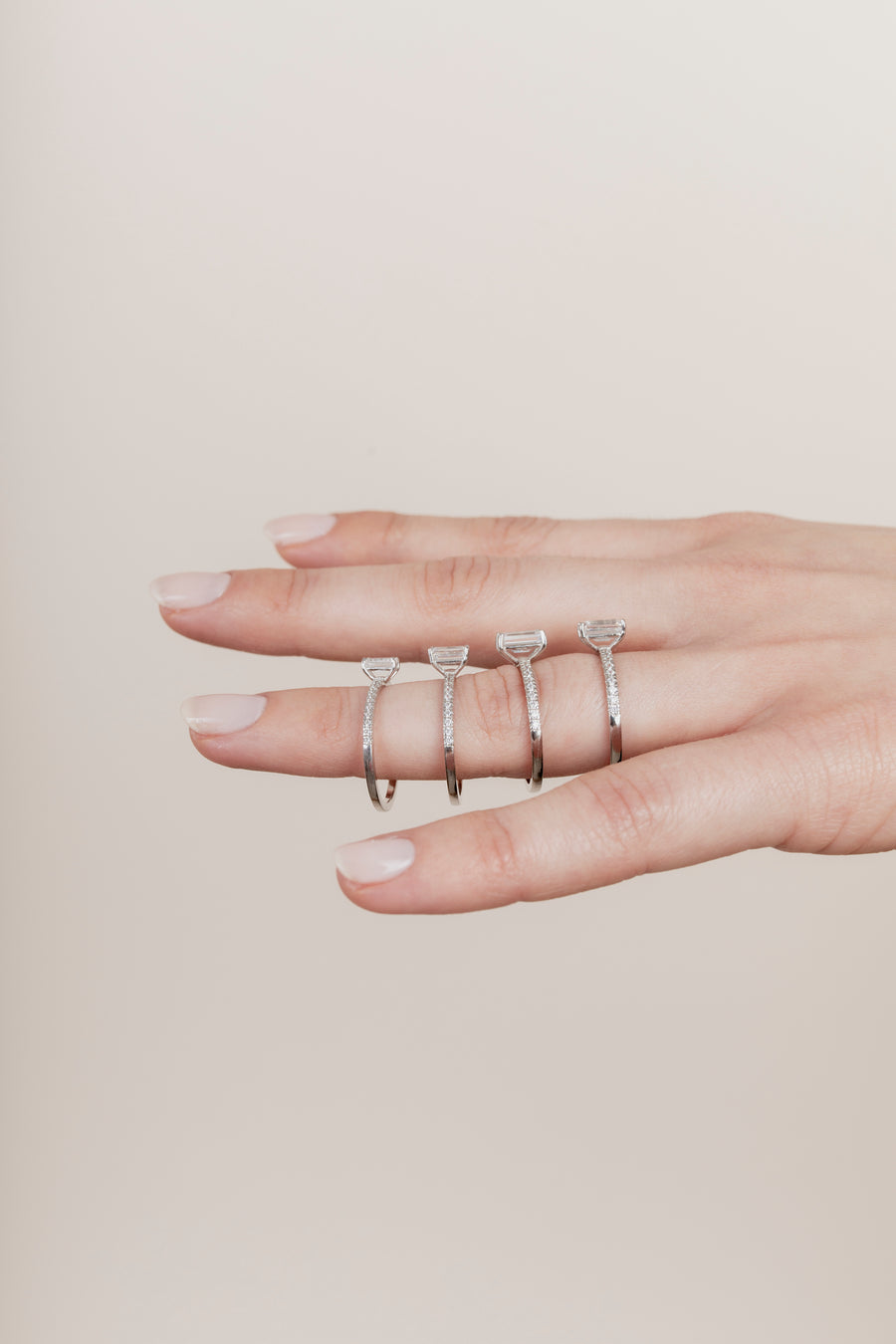 The Emerald Solitaire with Pavé band