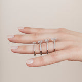 The Pear Solitaire with Pavé band