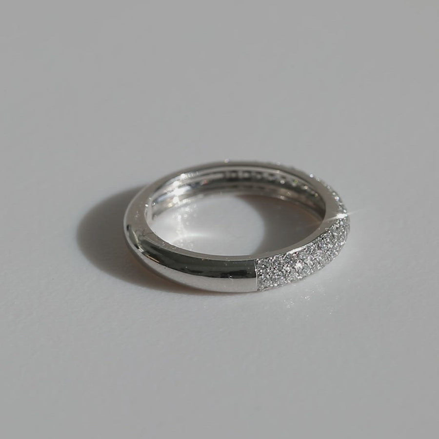Dreireihiger Pavé Ring
