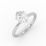 The Oval Six Prong Solitaire