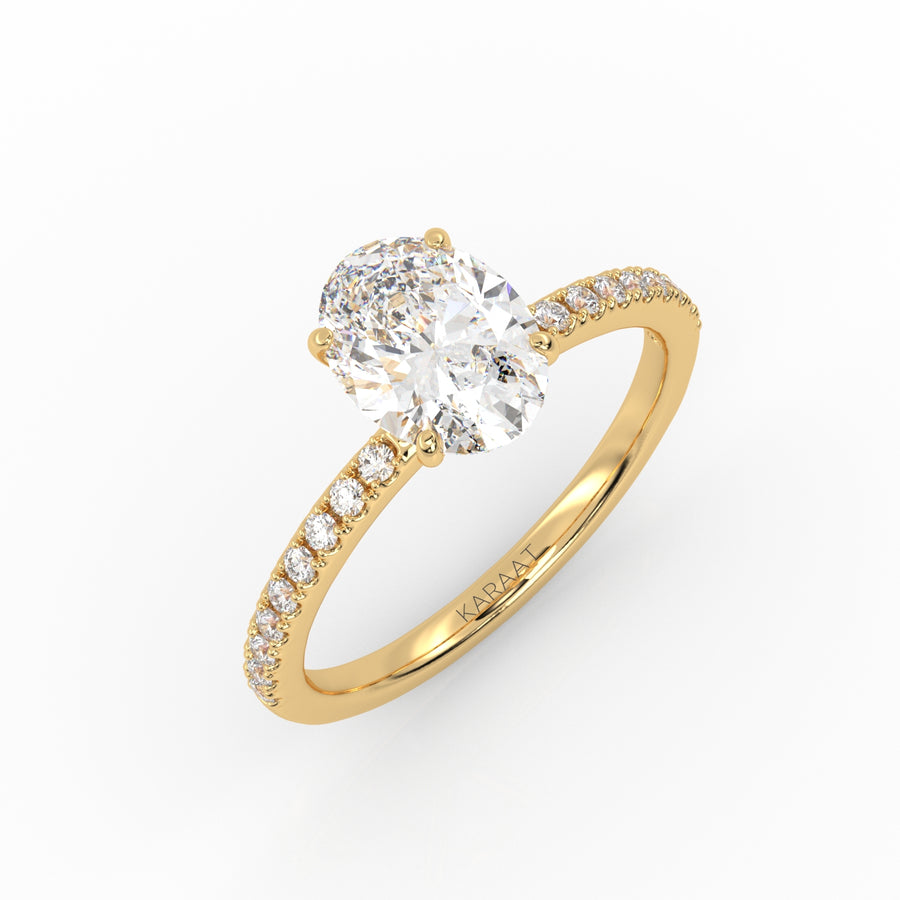 The Oval Solitaire with Pavé band