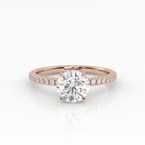The Round Solitaire with Pavé band