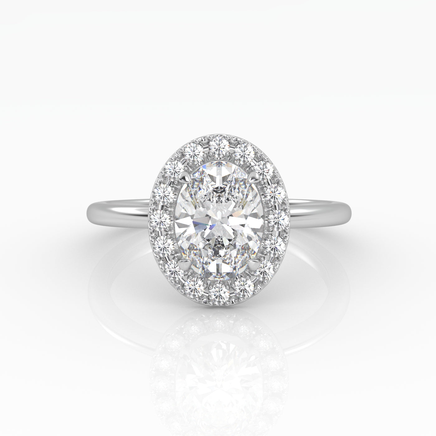 The Oval Solitaire with Halo
