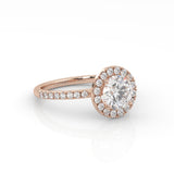 The Round Solitaire with Pavé band and Halo