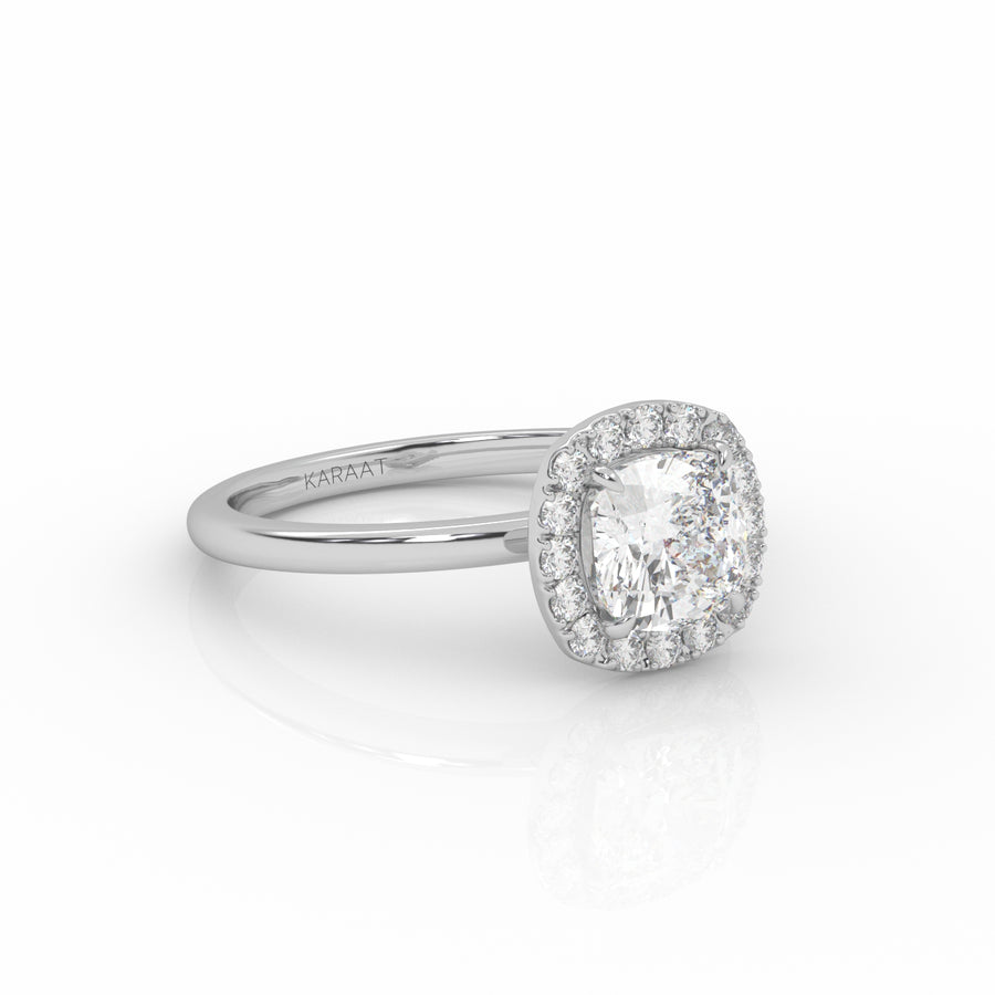 The Cushion Solitaire with Halo