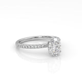 The Oval Solitaire with Pavé band