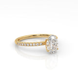 The Oval Solitaire with Pavé band