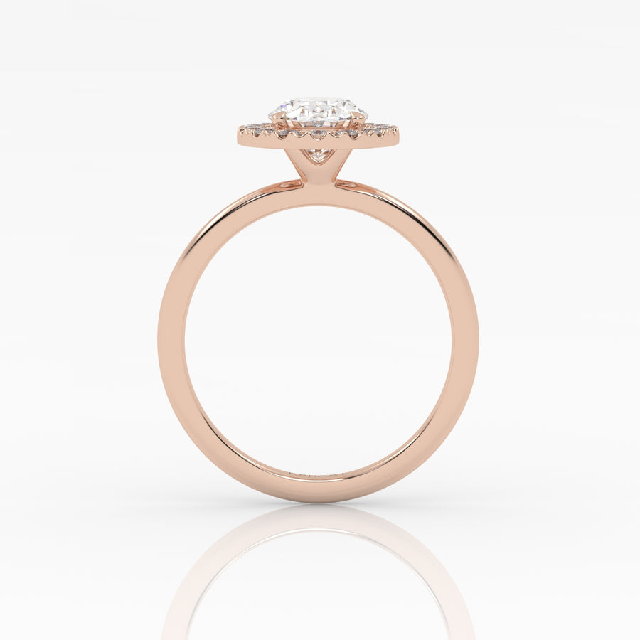 The Oval Solitaire with Halo