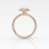 The Cushion Solitaire with Pavé band and Halo