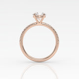 The Round Solitaire with Pavé band