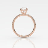 The Pear Solitaire with Pavé band