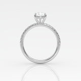 The Pear Solitaire with Pavé band