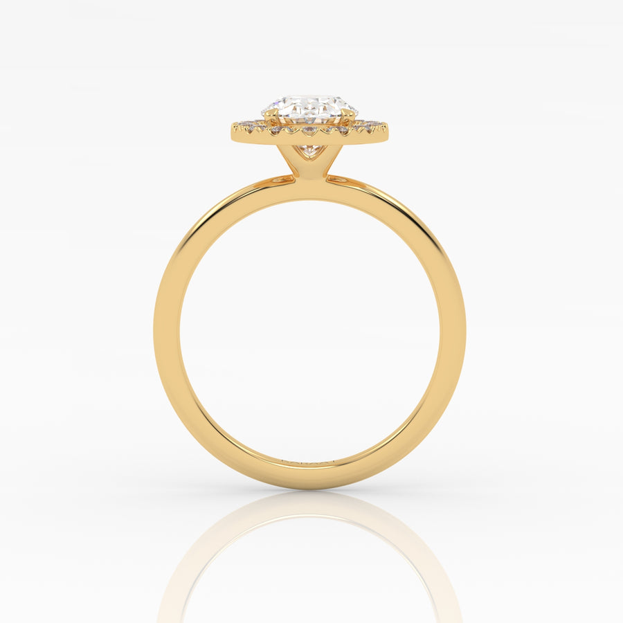 The Oval Solitaire with Halo